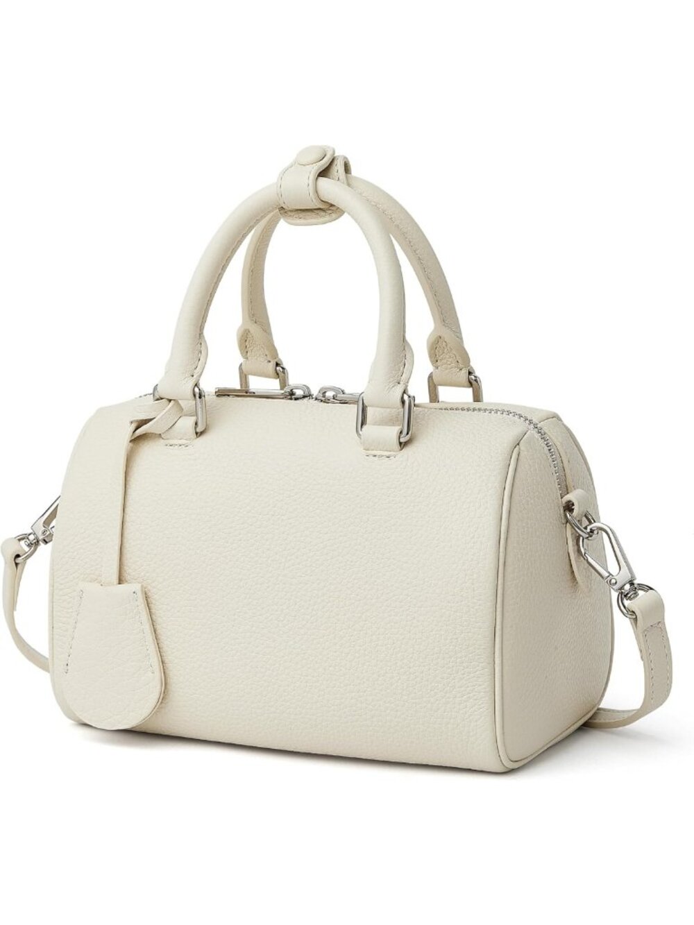 Stylish Mini Leather Top Handle Boston Barrel Purse | Chic Designer Tote Bag
